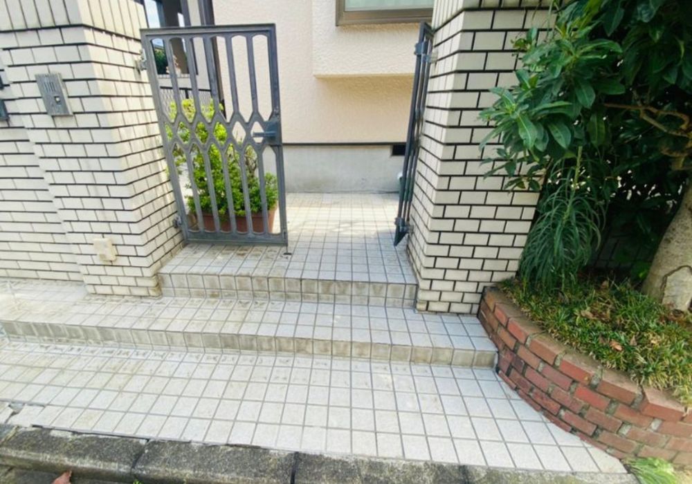 外タイル高圧洗浄