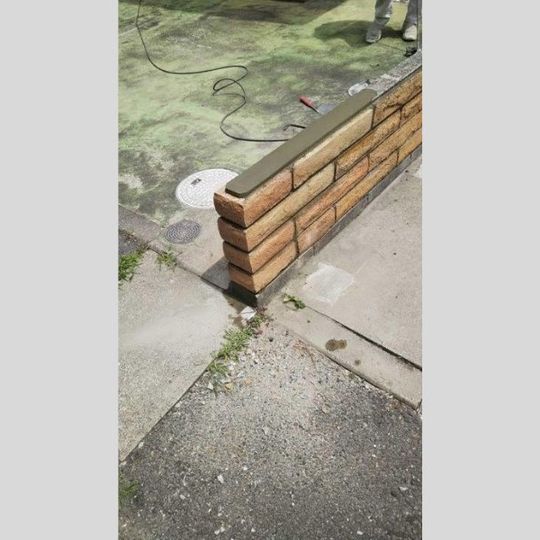 駐車場ブロック塀補修